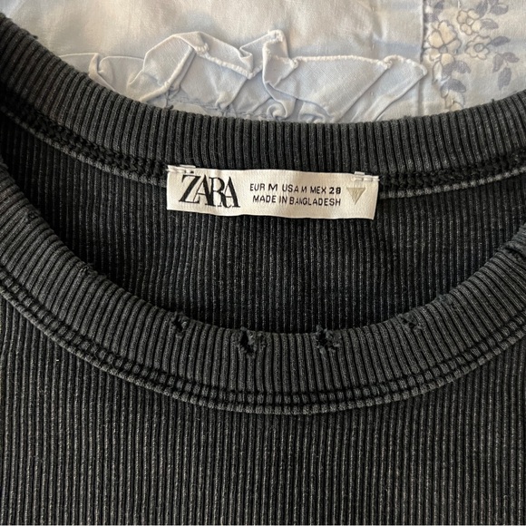 Vintage Effect Charcoal Black Tank Top - Picture 5 of 7